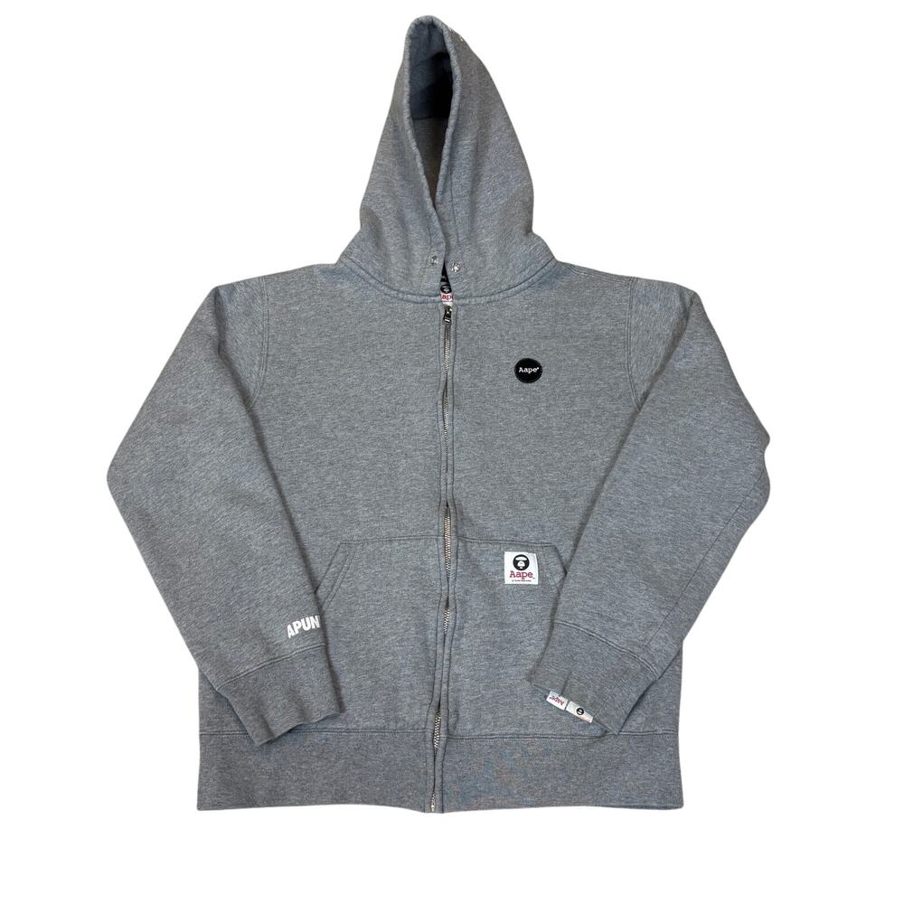 Aape by A Bathing Ape Logo Badge Full Zip Hoodie Men's Large